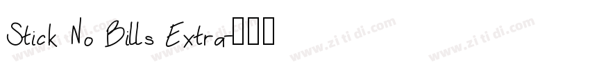 Stick No Bills Extra字体转换